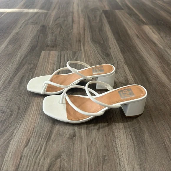 White Dolce Vita 2 inch block heels - Picture 5 of 6